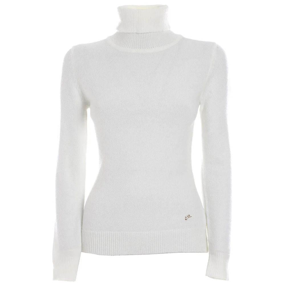 Yes Zee White Viscose Sweater - Hilstor