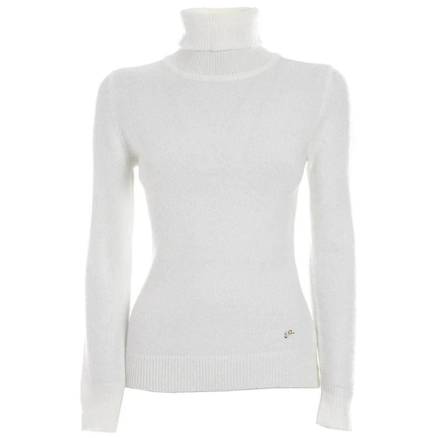 Yes Zee White Viscose Sweater - Hilstor