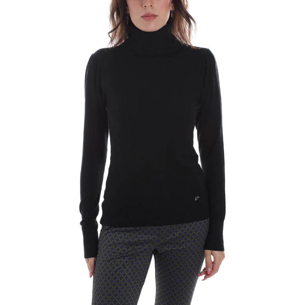 Yes Zee Black Viscose Sweater - Hilstor