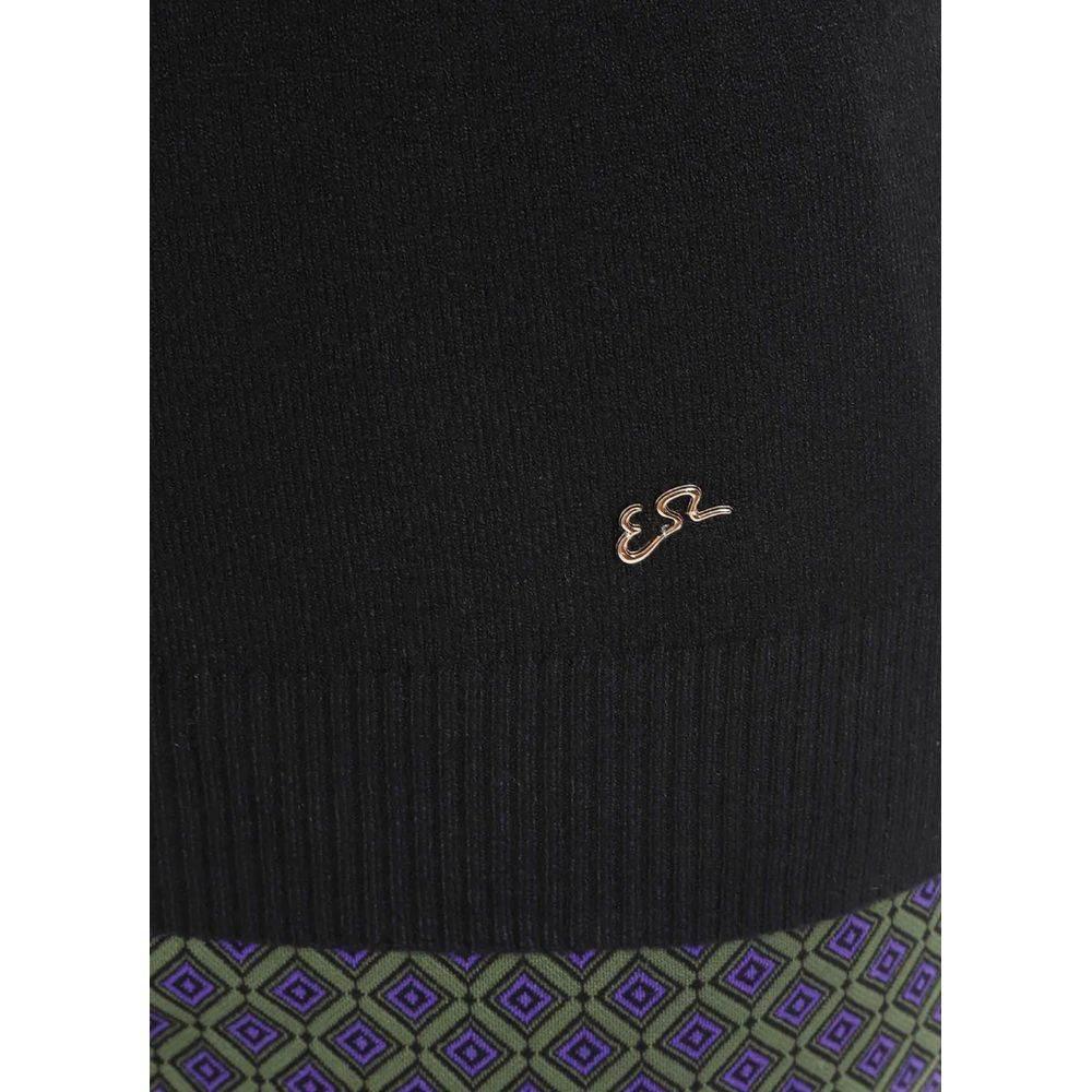 Yes Zee Black Viscose Sweater - Hilstor