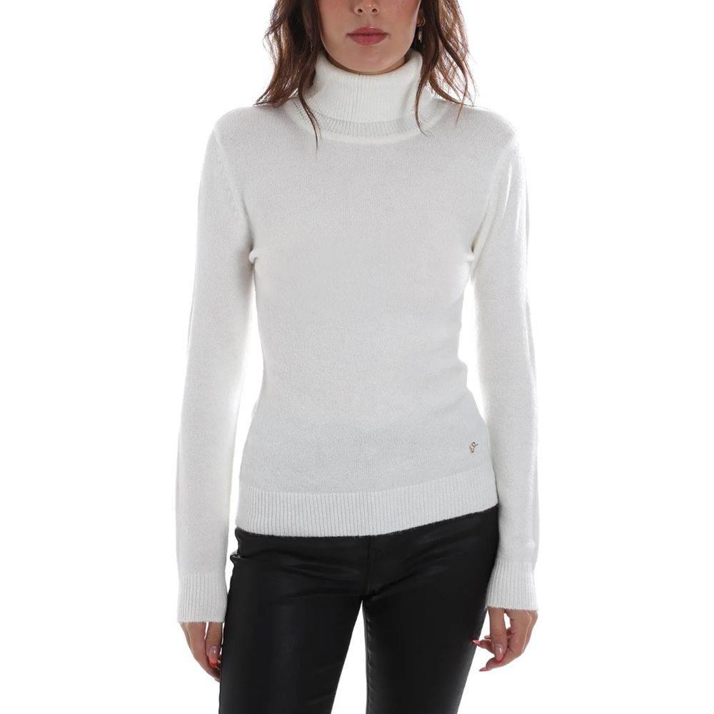 Yes Zee White Viscose Sweater - Hilstor