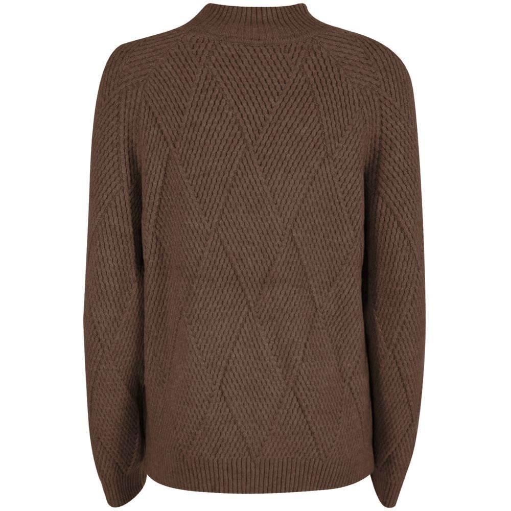 Yes Zee Brown Acrylic Women Sweater - Hilstor