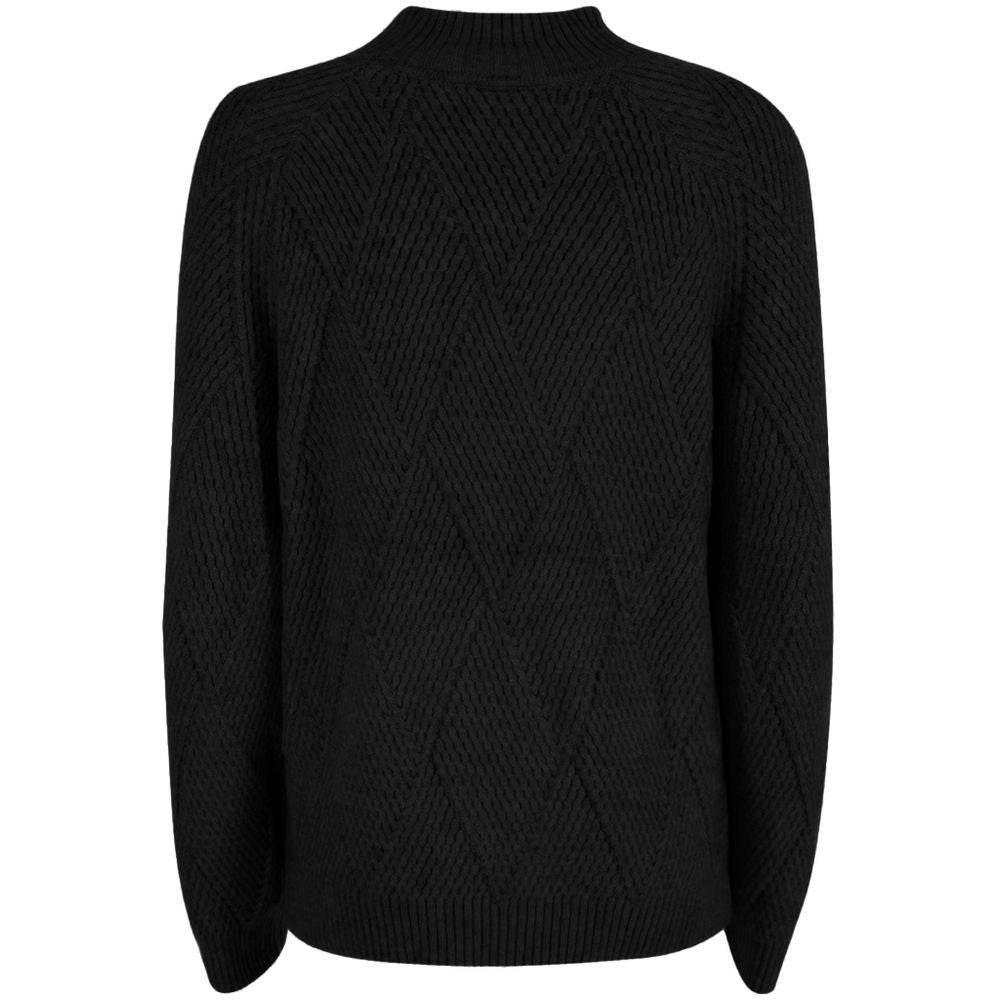 Yes Zee Black Acrylic Women Sweater - Hilstor