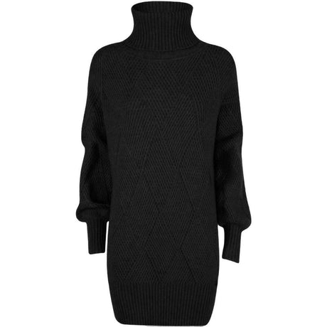 Yes Zee Black Marabou Women Dress - Hilstor