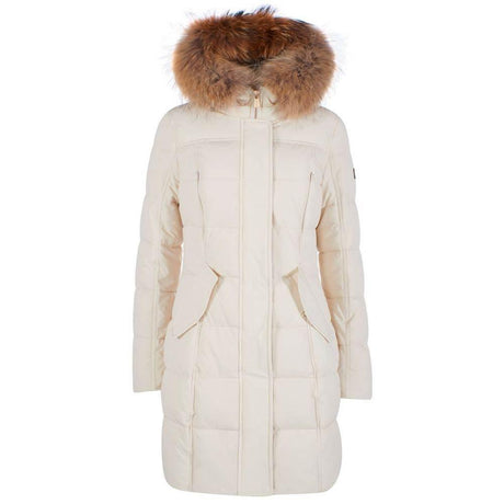 Yes Zee White Nylon Jackets & Coat - Hilstor