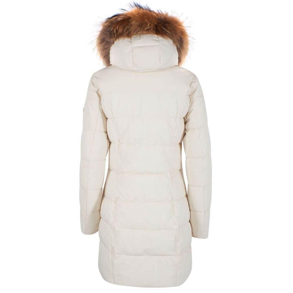 Yes Zee White Nylon Jackets & Coat - Hilstor