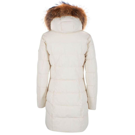 Yes Zee White Nylon Jackets & Coat - Hilstor