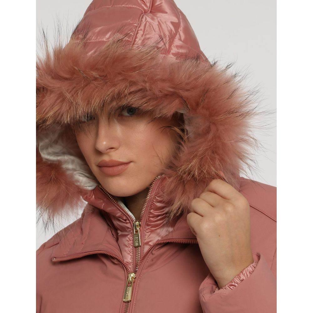 Yes Zee Pink Nylon Jackets & Coat - Hilstor