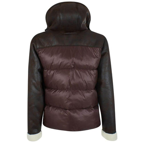 Yes Zee Brown Nylon Men's Quilted Jacket - Hilstor