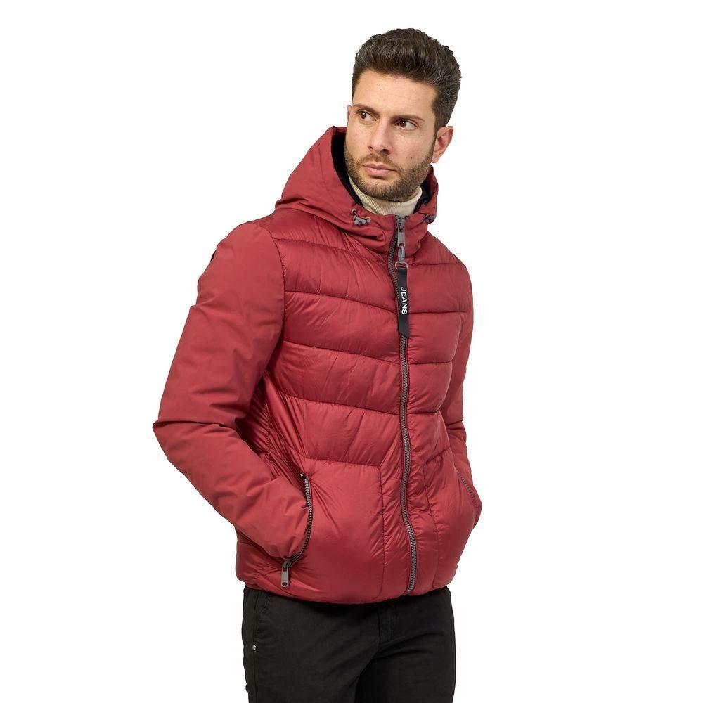 Yes Zee Red Nylon Men Jacket - Hilstor