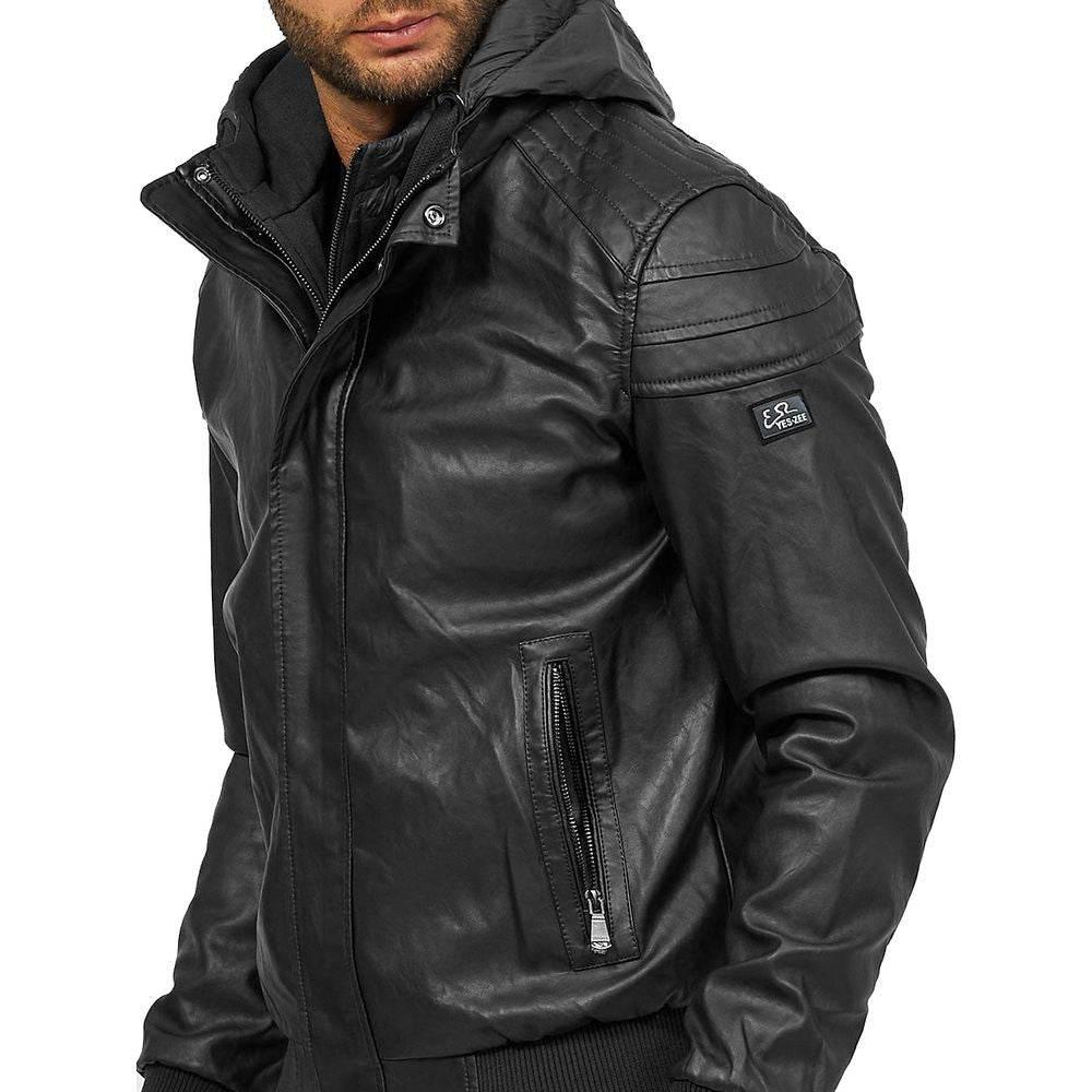 Yes Zee Black Polyethylene Men's Jacket - Hilstor
