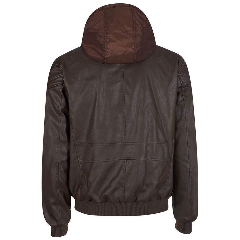 Yes Zee Brown Polyethylene Men's Jacket - Hilstor