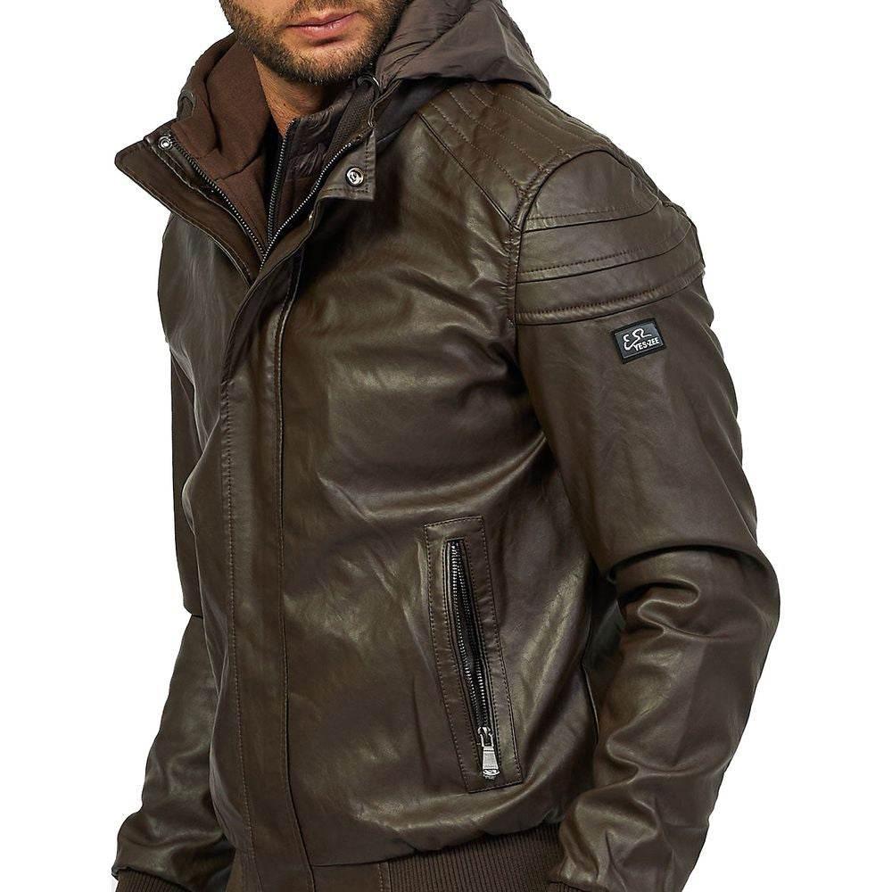 Yes Zee Brown Polyethylene Men's Jacket - Hilstor