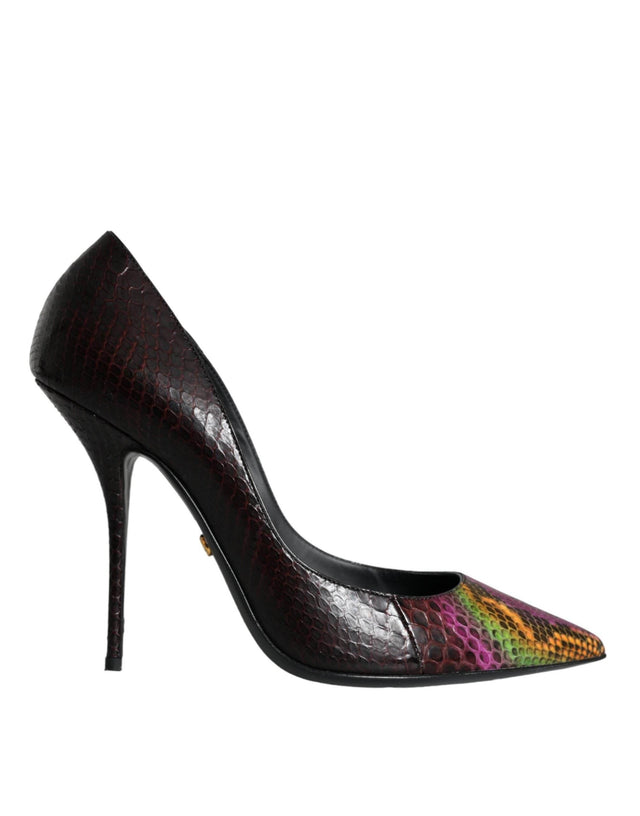 Dolce & Gabbana Multicolor Exotic Leather Heels Pumps Shoes - Hilstor