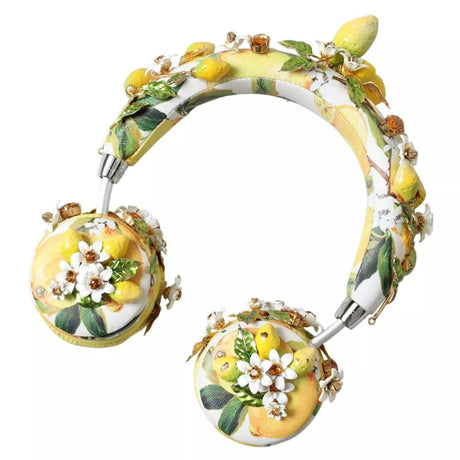 Dolce & Gabbana Lemon Crystal Floral Headset Audio Headphones - Hilstor