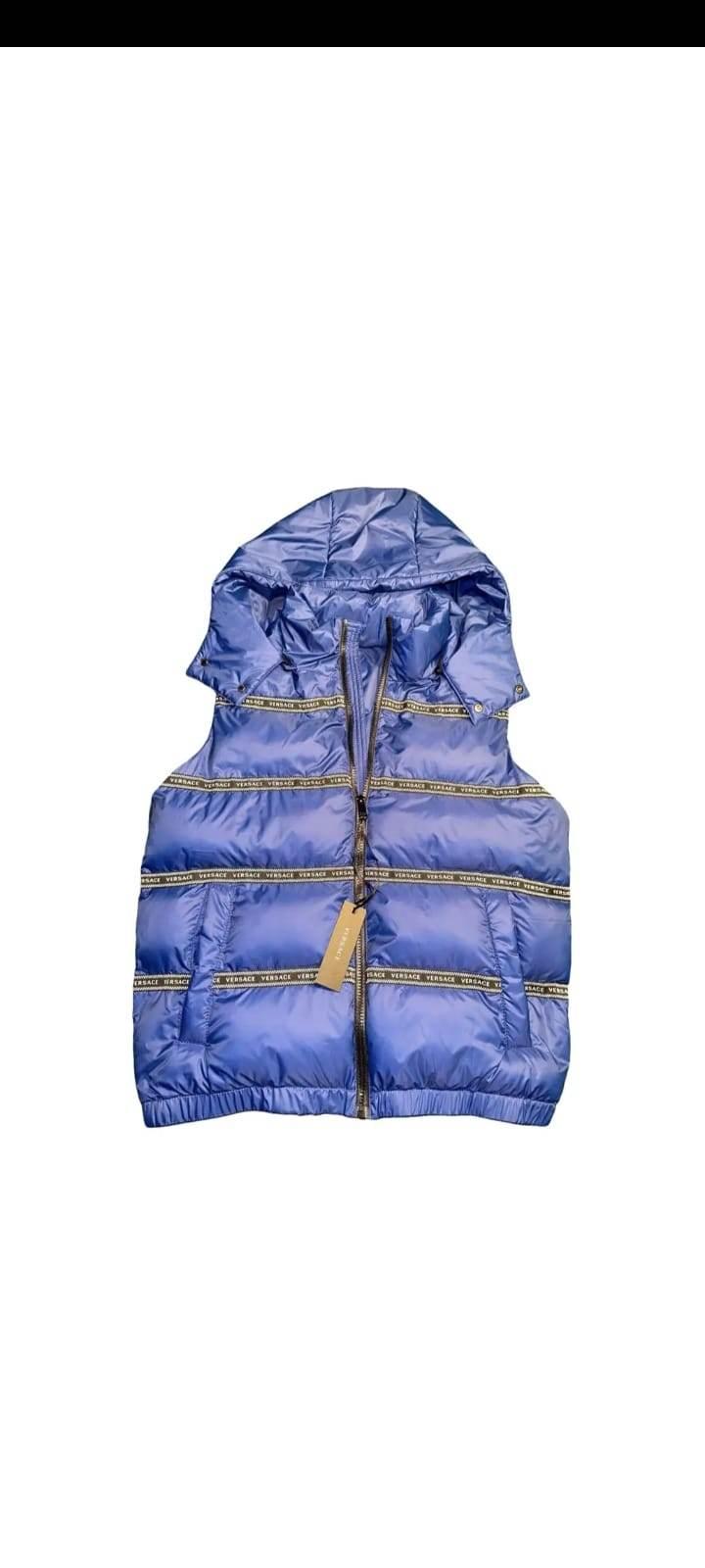 Versace Elegant Black Logo Band Vest with Detachable Hood - Hilstor