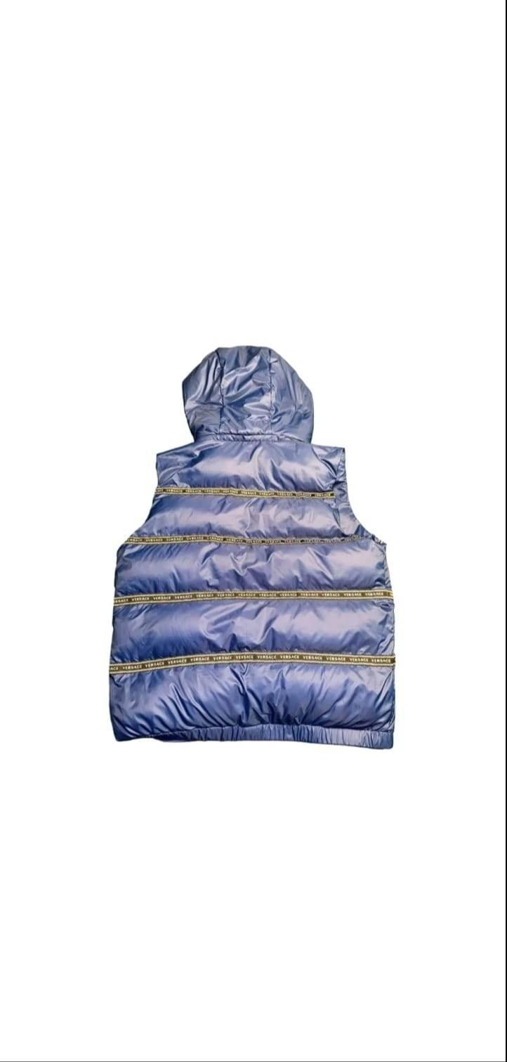 Versace Elegant Black Logo Band Vest with Detachable Hood - Hilstor