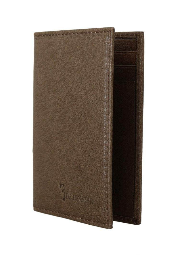 Billionaire Italian Couture Elegant Leather Men's Wallet in Brown - Hilstor