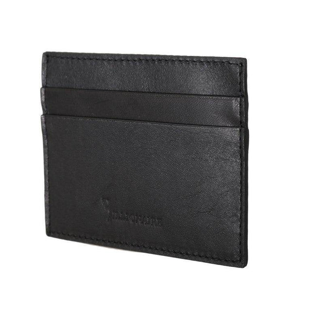Billionaire Italian Couture Exquisite Black Leather Men's Wallet - Hilstor