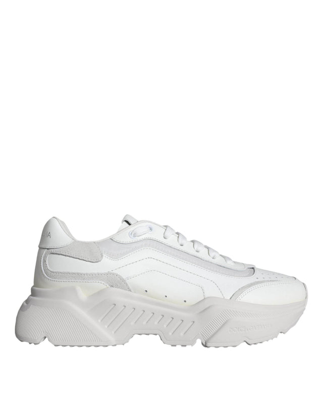 Dolce & Gabbana White DAYMASTER Calf Leather Sneakers Shoes - Hilstor