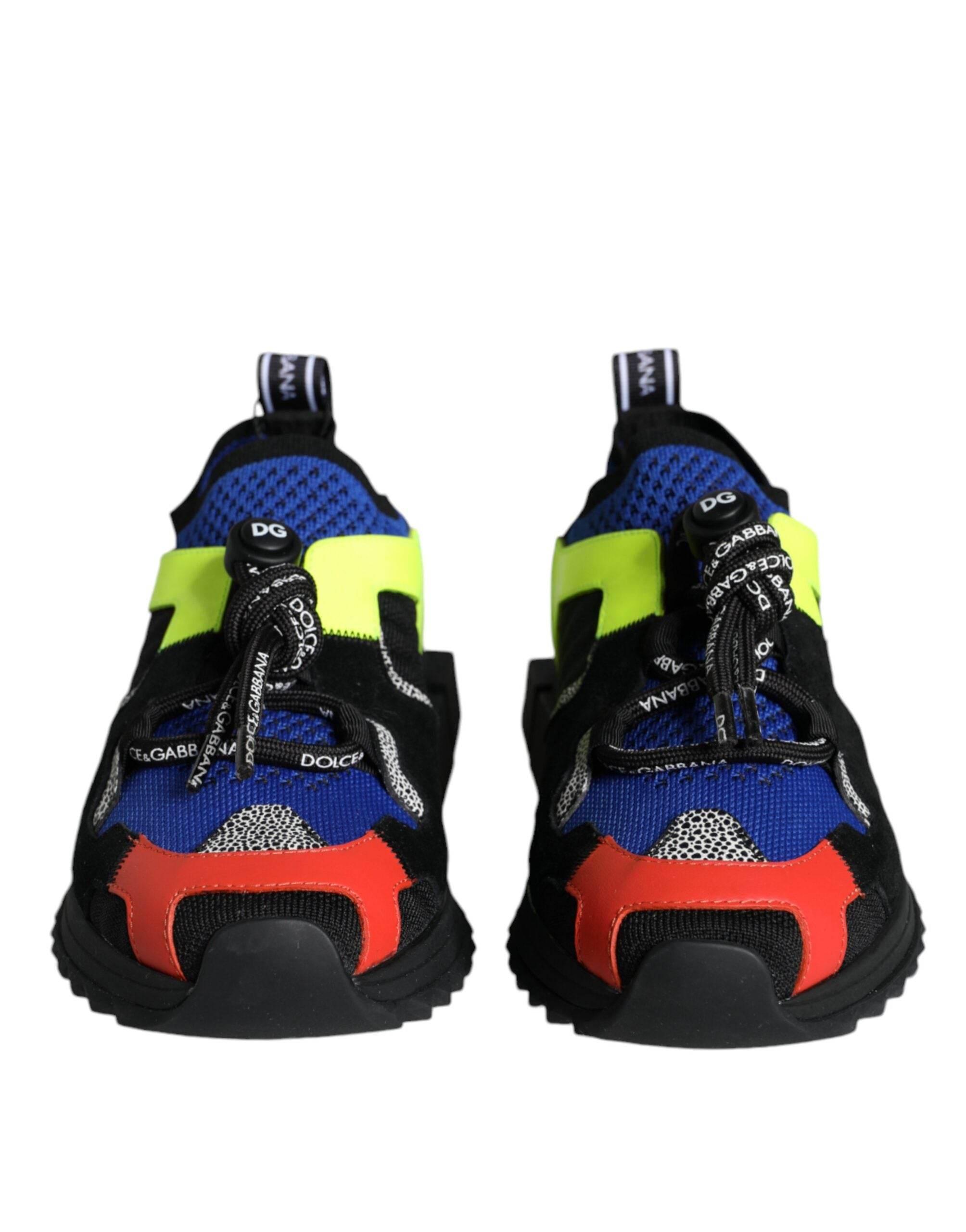 Dolce & Gabbana Multicolor Mesh Sorrento Trekking Sneakers Shoes - Hilstor