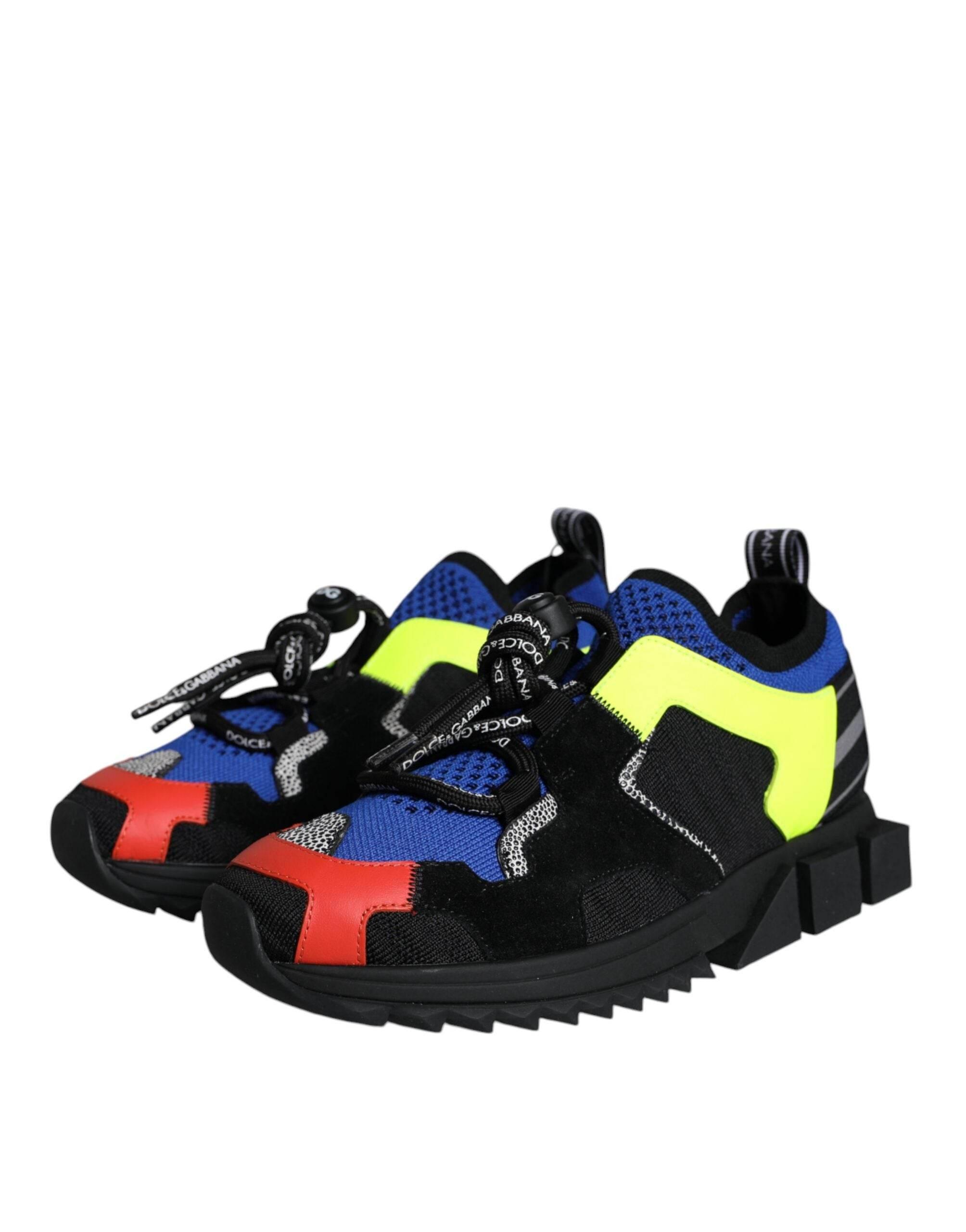 Dolce & Gabbana Multicolor Mesh Sorrento Trekking Sneakers Shoes - Hilstor