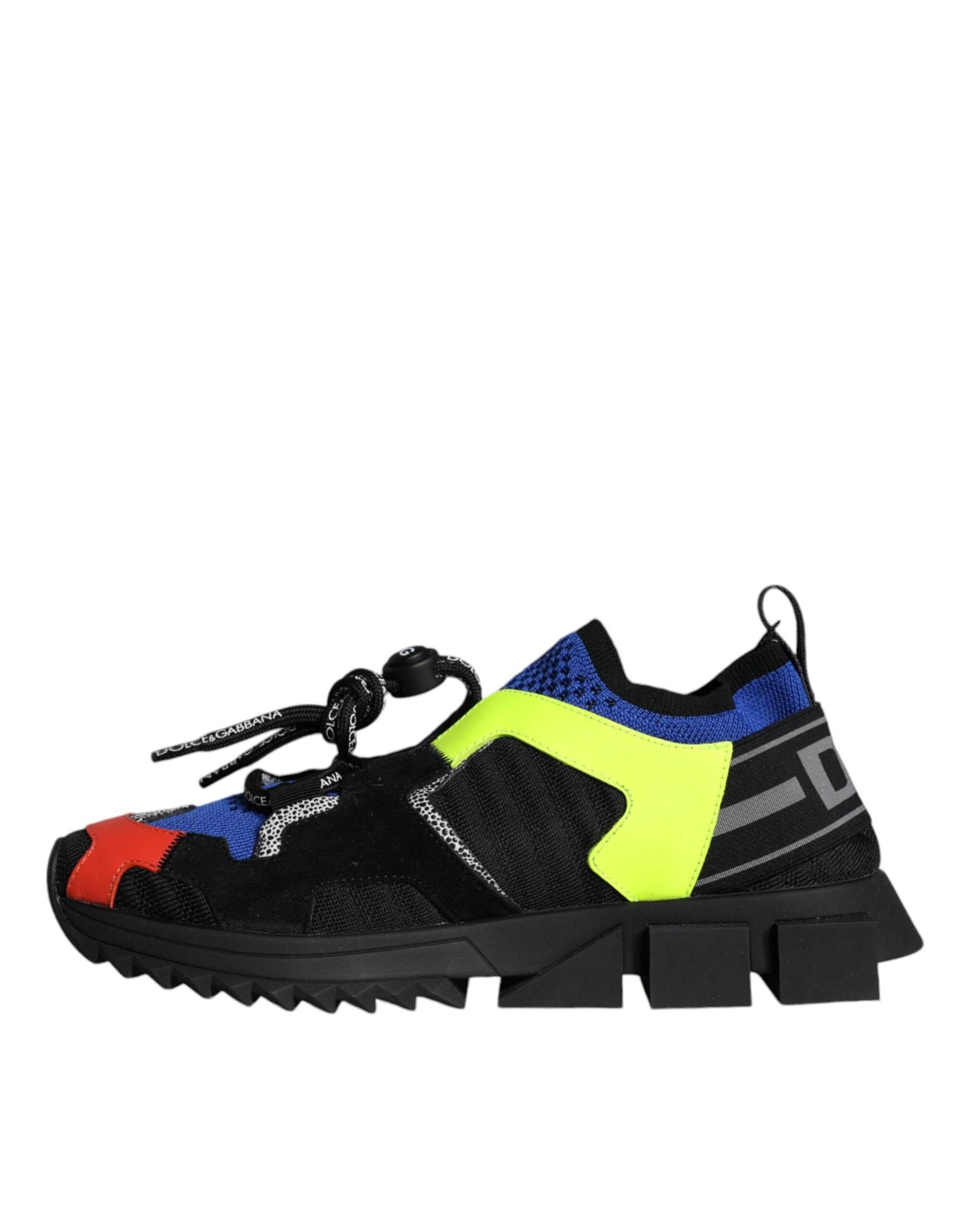 Dolce & Gabbana Multicolor Mesh Sorrento Trekking Sneakers Shoes - Hilstor