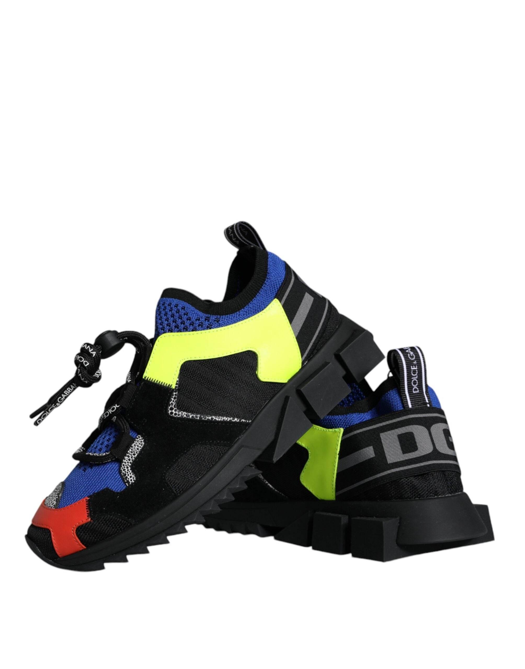 Dolce & Gabbana Multicolor Mesh Sorrento Trekking Sneakers Shoes - Hilstor