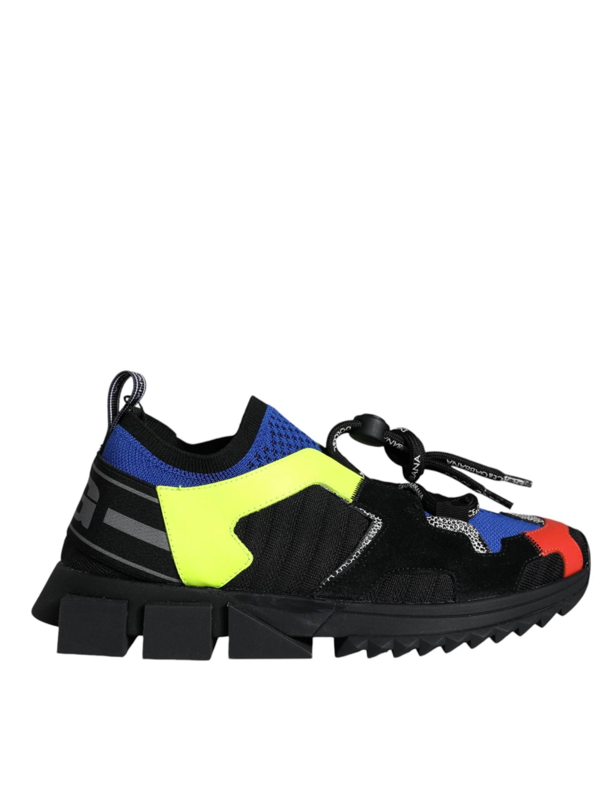 Dolce & Gabbana Multicolor Mesh Sorrento Trekking Sneakers Shoes - Hilstor