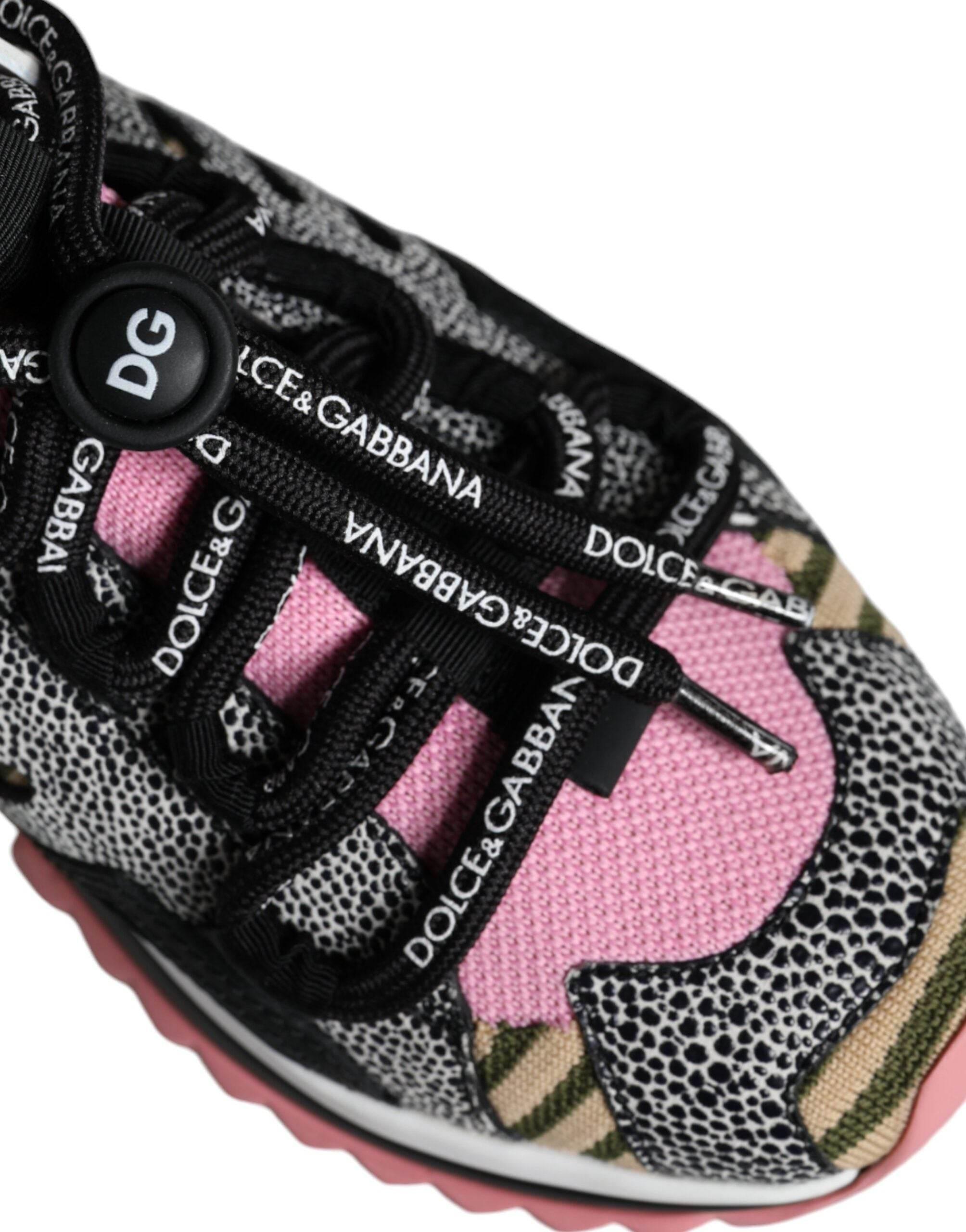 Dolce & Gabbana Multicolor Sorrento Socks Logo Sneakers Shoes - Hilstor