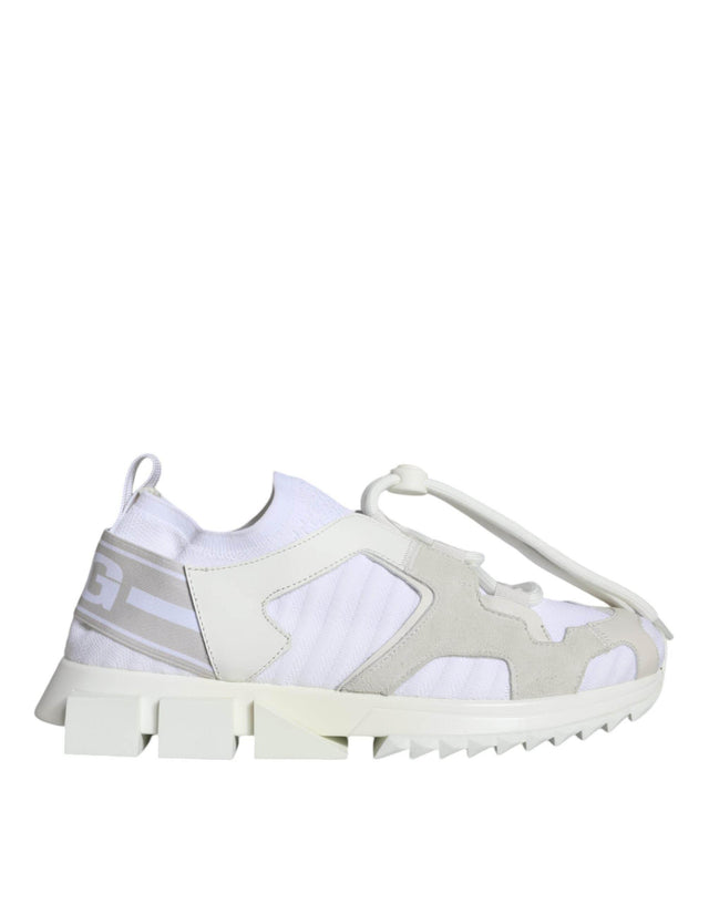 Dolce & Gabbana White Mesh Sorrento Trekking Sneakers Shoes - Hilstor