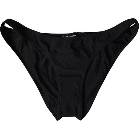 Dolce & Gabbana Black Nylon Swimwear Beachwear Bottom Bikini - Hilstor