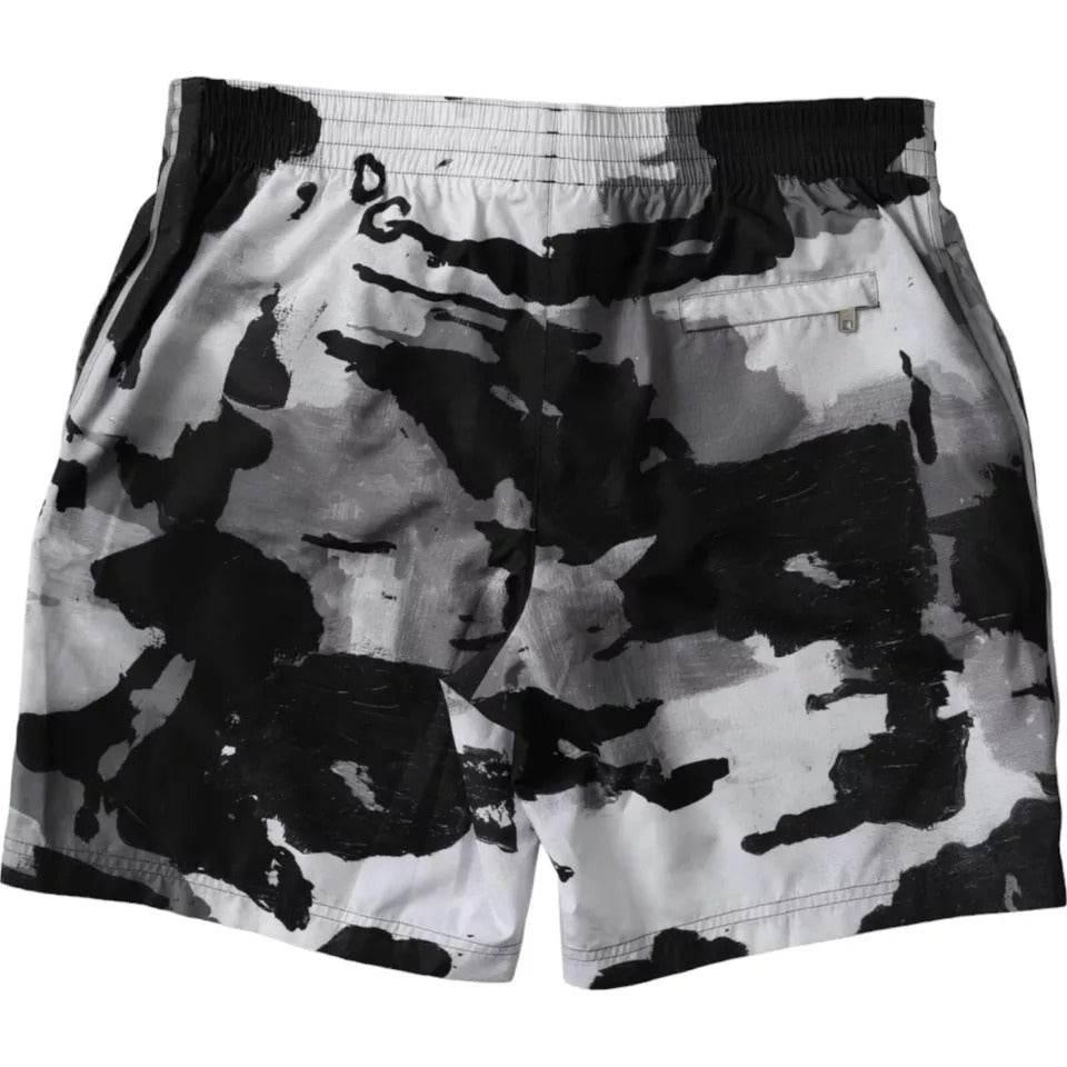 Dolce & Gabbana Multicolor Camouflage DG Logo Beachwear Shorts Swimwear - Hilstor