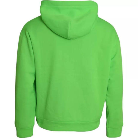 Dolce & Gabbana Green Logo Hooded Pullover Sweatshirt Sweater - Hilstor