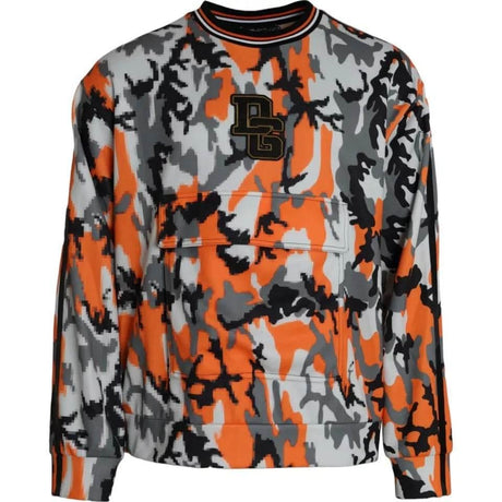 Dolce & Gabbana Multicolor Camouflage Crew Neck Pullover Sweater - Hilstor