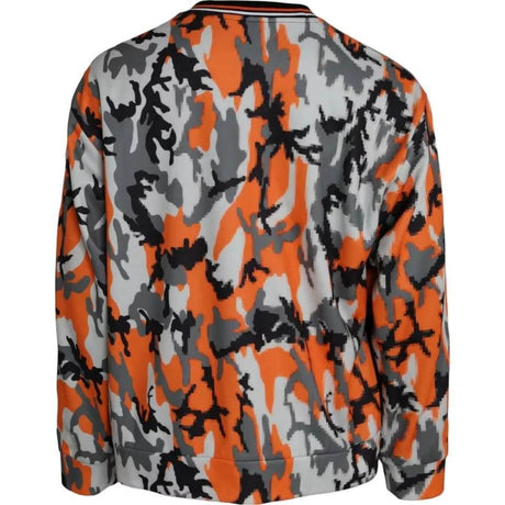 Dolce & Gabbana Multicolor Camouflage Crew Neck Pullover Sweater - Hilstor