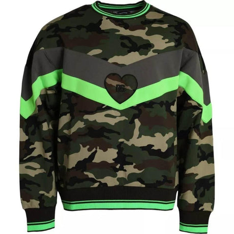Dolce & Gabbana Multicolor Camouflage Sweatshirt Sweater - Hilstor