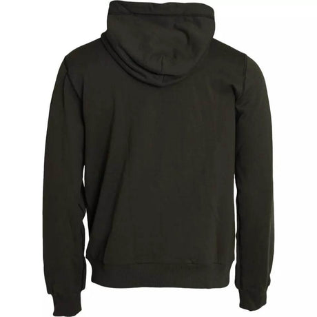 Dolce & Gabbana Army Green Logo Hooded Full Zip Sweater - Hilstor