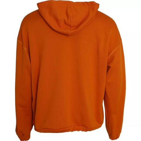Dolce & Gabbana Orange Hooded Pullover Sweatshirt Sweater - Hilstor