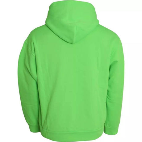 Dolce & Gabbana Green Logo Hooded Pullover Sweatshirt Sweater - Hilstor