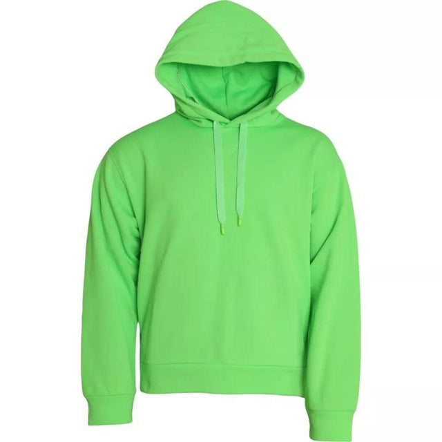 Dolce & Gabbana Green Logo Hooded Pullover Sweatshirt Sweater - Hilstor