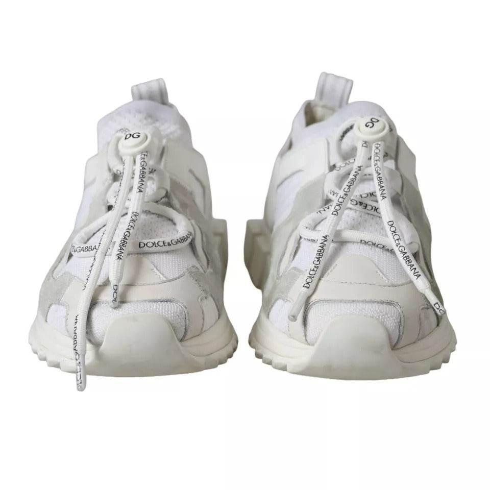 Dolce & Gabbana White Mesh Sorrento Trekking Sneakers Shoes - Hilstor
