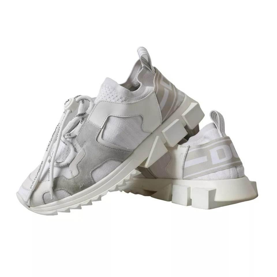 Dolce & Gabbana White Mesh Sorrento Trekking Sneakers Shoes - Hilstor