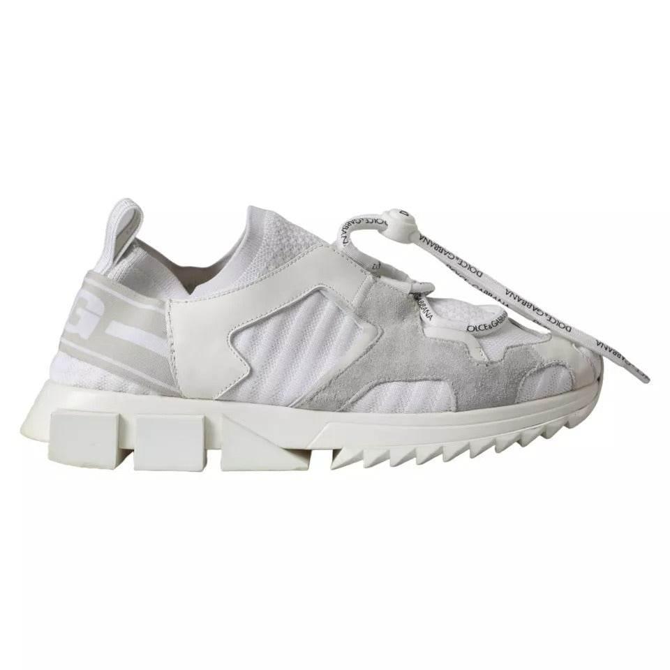 Dolce & Gabbana White Mesh Sorrento Trekking Sneakers Shoes - Hilstor