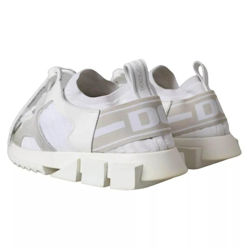 Dolce & Gabbana White Mesh Sorrento Trekking Sneakers Shoes - Hilstor