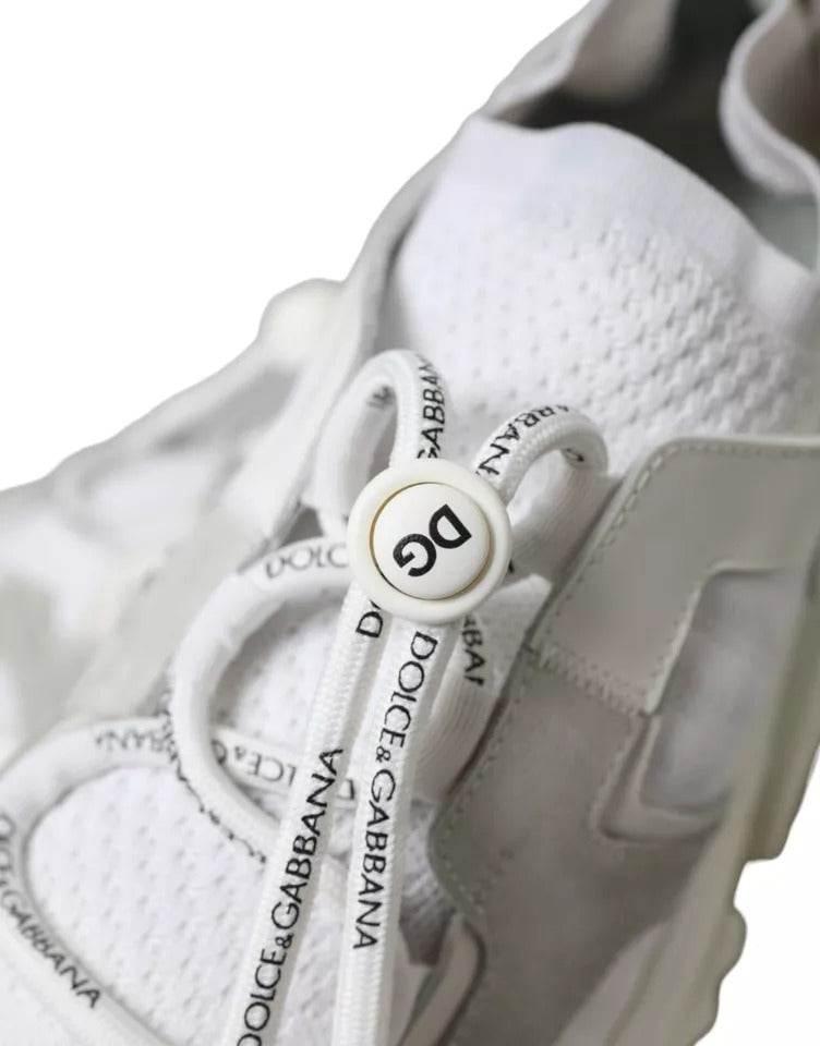 Dolce & Gabbana White Mesh Sorrento Trekking Sneakers Shoes - Hilstor