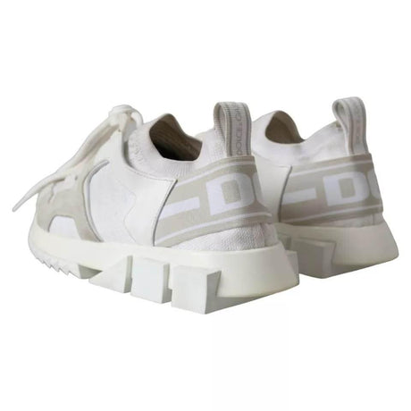 Dolce & Gabbana White Mesh Sorrento Trekking Sneakers Shoes - Hilstor
