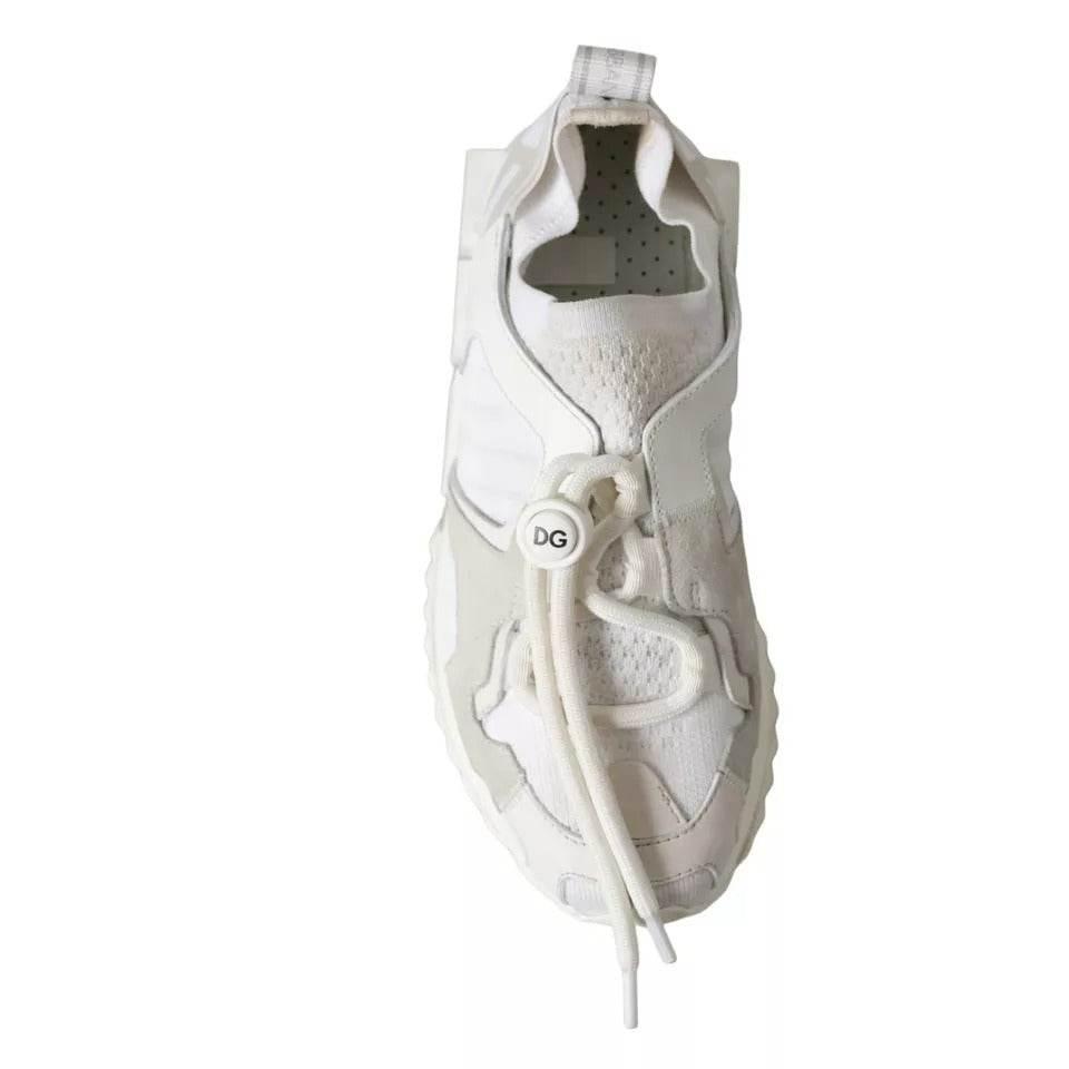 Dolce & Gabbana White Mesh Sorrento Trekking Sneakers Shoes - Hilstor