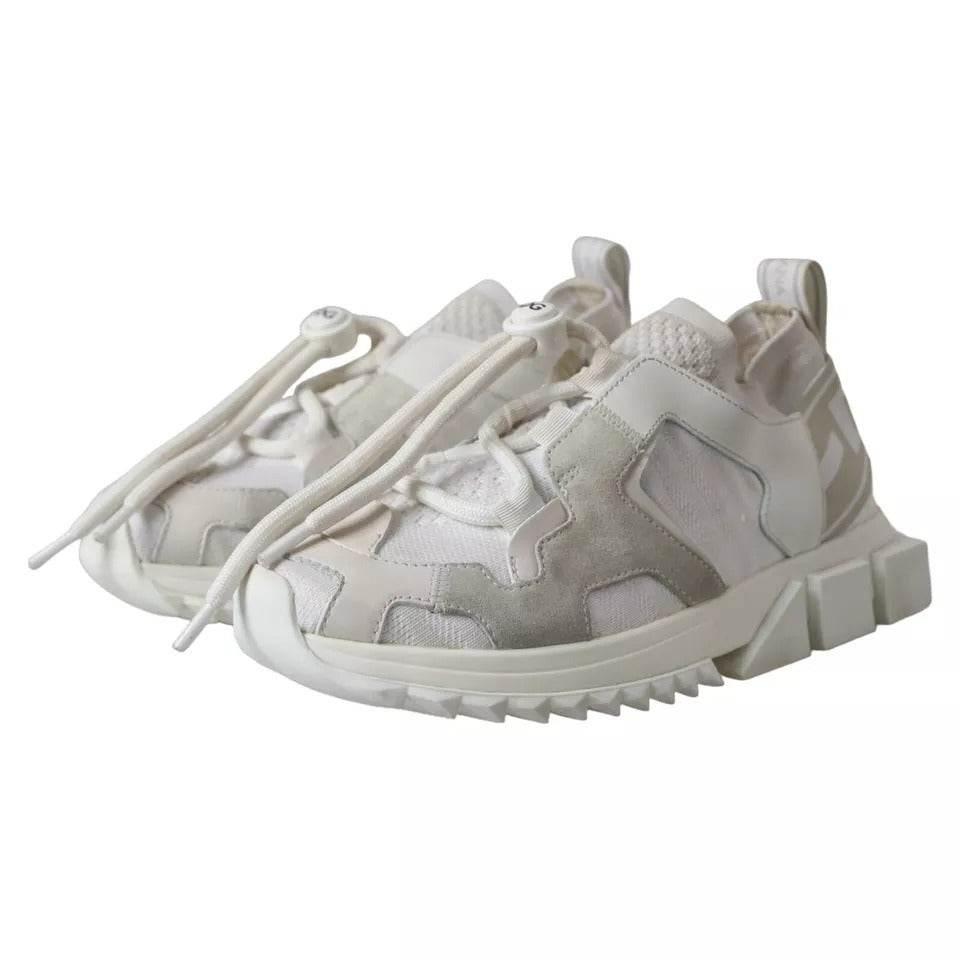 Dolce & Gabbana White Mesh Sorrento Trekking Sneakers Shoes - Hilstor