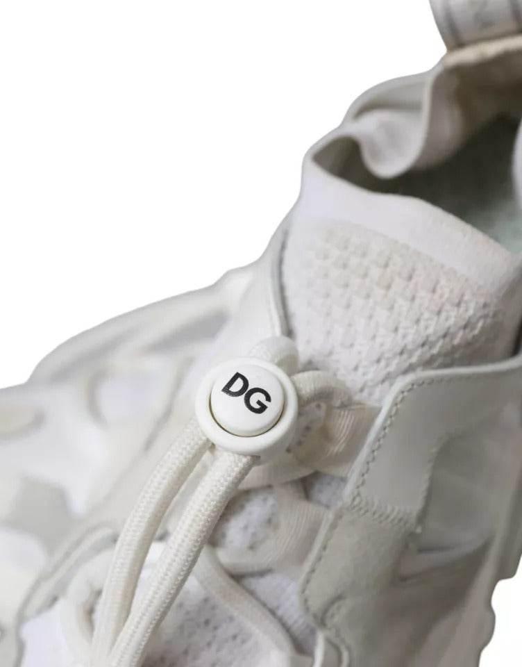 Dolce & Gabbana White Mesh Sorrento Trekking Sneakers Shoes - Hilstor